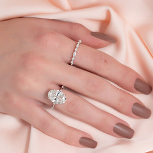 The Penelope Set With A 4 Carat Oval Moissanite