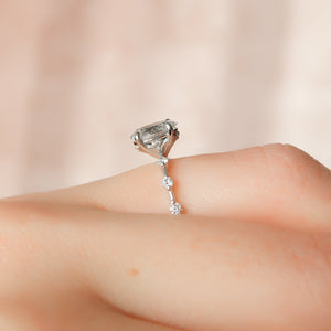 The Penelope Set With A 4 Carat Oval Moissanite