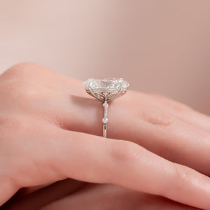 The Penelope Set With A 4 Carat Oval Moissanite