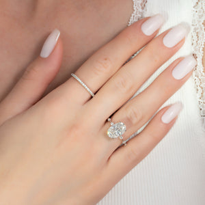 The Penelope Set With A 4 Carat Oval Moissanite
