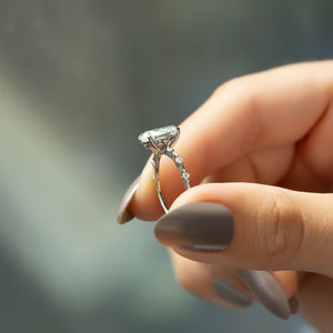 The Penelope Set With A 4 Carat Oval Moissanite
