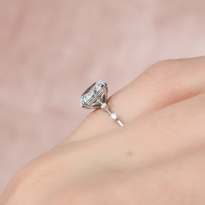 The Penelope Set With A 4 Carat Oval Moissanite