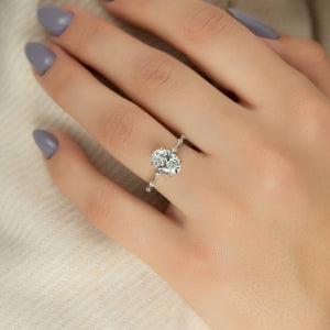 The Penelope Set With A 4 Carat Oval Moissanite