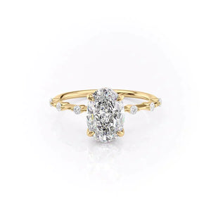 The Penelope Set With A 4 Carat Oval Moissanite