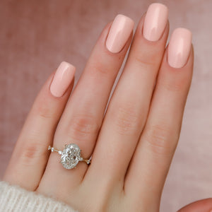The Penelope Set With A 1 Carat Oval Moissanite