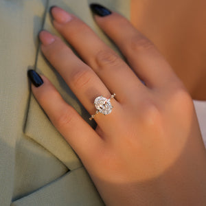 The Penelope Set With A 1 Carat Oval Moissanite