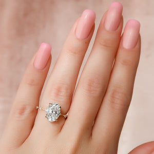 The Penelope Set With A 1 Carat Oval Moissanite