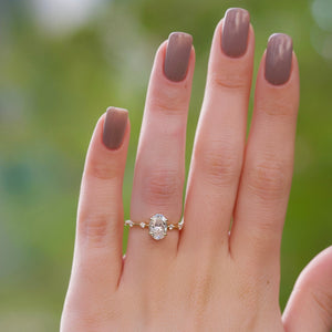 The Penelope Set With A 1 Carat Oval Moissanite