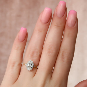 The Penelope Set With A 1 Carat Oval Moissanite