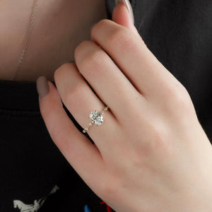 The Penelope Set With A 1 Carat Oval Moissanite