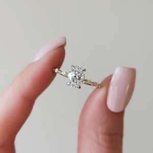 The Penelope Set With A 1 Carat Oval Moissanite