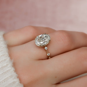 The Penelope Set With A 1 Carat Oval Moissanite
