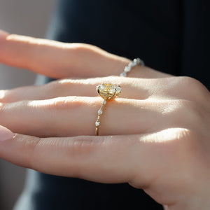 The Penelope Set With A 1 Carat Oval Moissanite