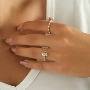 The Penelope Set With A 1 Carat Oval Moissanite