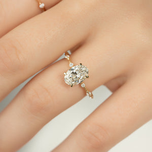 The Penelope Set With A 1 Carat Oval Moissanite