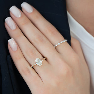 The Penelope Set With A 1 Carat Oval Moissanite