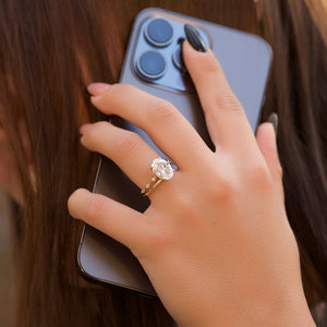 The Penelope Set With A 1 Carat Oval Moissanite