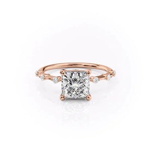The Penelope Set With A 3 Carat Princess Lab Diamond