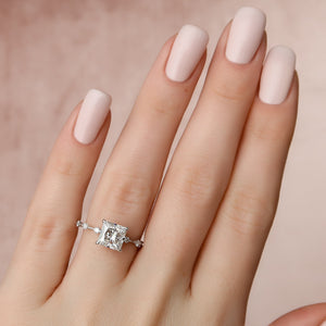 The Penelope Set With A 3 Carat Princess Moissanite