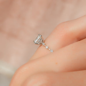 The Penelope Set With A 3 Carat Princess Moissanite