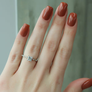 The Penelope Set With A 3 Carat Princess Moissanite