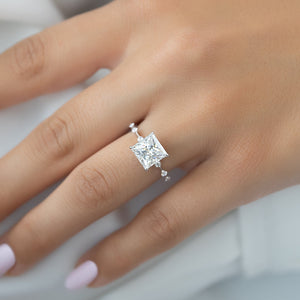 The Penelope Set With A 3 Carat Princess Moissanite