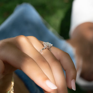 The Penelope Set With A 3 Carat Princess Moissanite