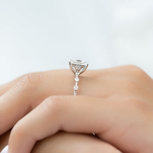 The Penelope Set With A 3 Carat Princess Moissanite