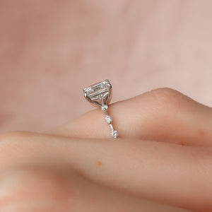 The Penelope Set With A 3 Carat Princess Moissanite