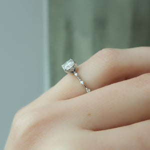 The Penelope Set With A 3 Carat Princess Moissanite