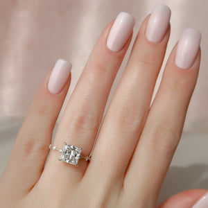 The Penelope Set With A 1 Carat Princess Moissanite