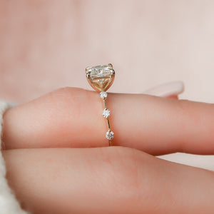 The Penelope Set With A 1 Carat Princess Moissanite