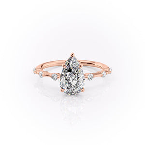 The Penelope Set With A 1 Carat Pear Moissanite