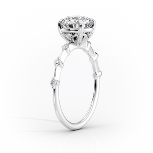 The Penelope Set With A 4 Carat Pear Moissanite