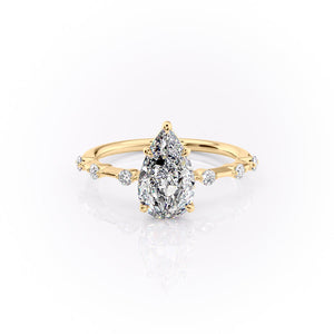 The Penelope Set With A 1.5 Carat Pear Lab Diamond