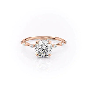 The Penelope Set With A 3 Carat Round Moissanite