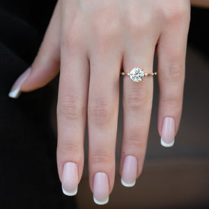 The Penelope Set With A 2 Carat Round Moissanite