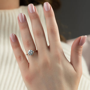The Penelope Set With A 2 Carat Round Moissanite