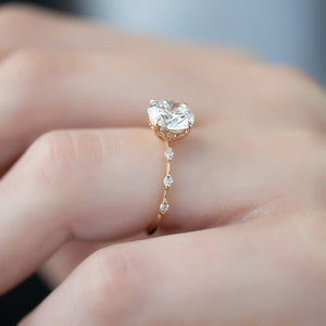 The Penelope Set With A 2 Carat Round Moissanite