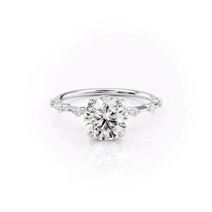 The Penelope Set With A 3 Carat Round Moissanite