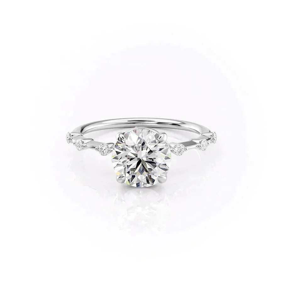 The Penelope Set With A 4 Carat Round Moissanite