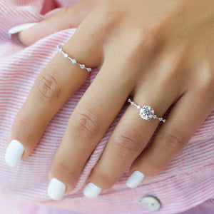 The Penelope Set With A 1 Carat Round Moissanite