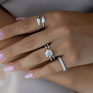 The Penelope Set With A 1 Carat Round Moissanite