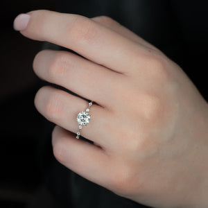 The Penelope Set With A 1 Carat Round Moissanite