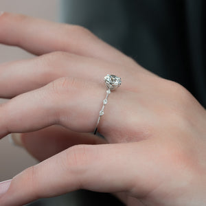 The Penelope Set With A 1 Carat Round Moissanite