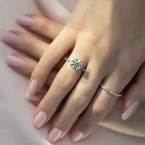 The Penelope Set With A 1 Carat Round Moissanite