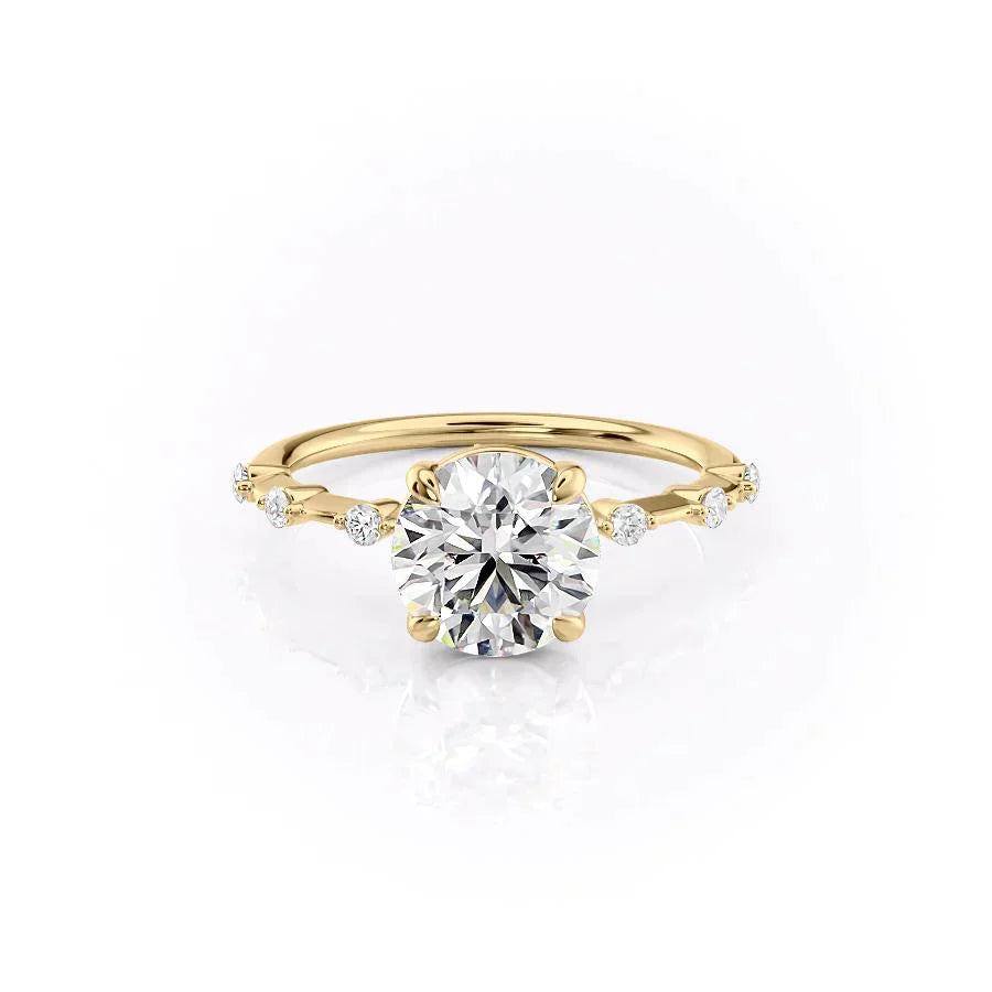 The Penelope Set With A 4 Carat Round Moissanite