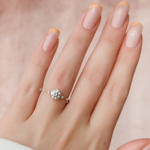 The Penelope Set With A 3 Carat Round Moissanite