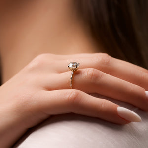 The Penelope Set With A 3 Carat Round Moissanite