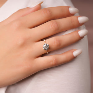 The Penelope Set With A 3 Carat Round Moissanite